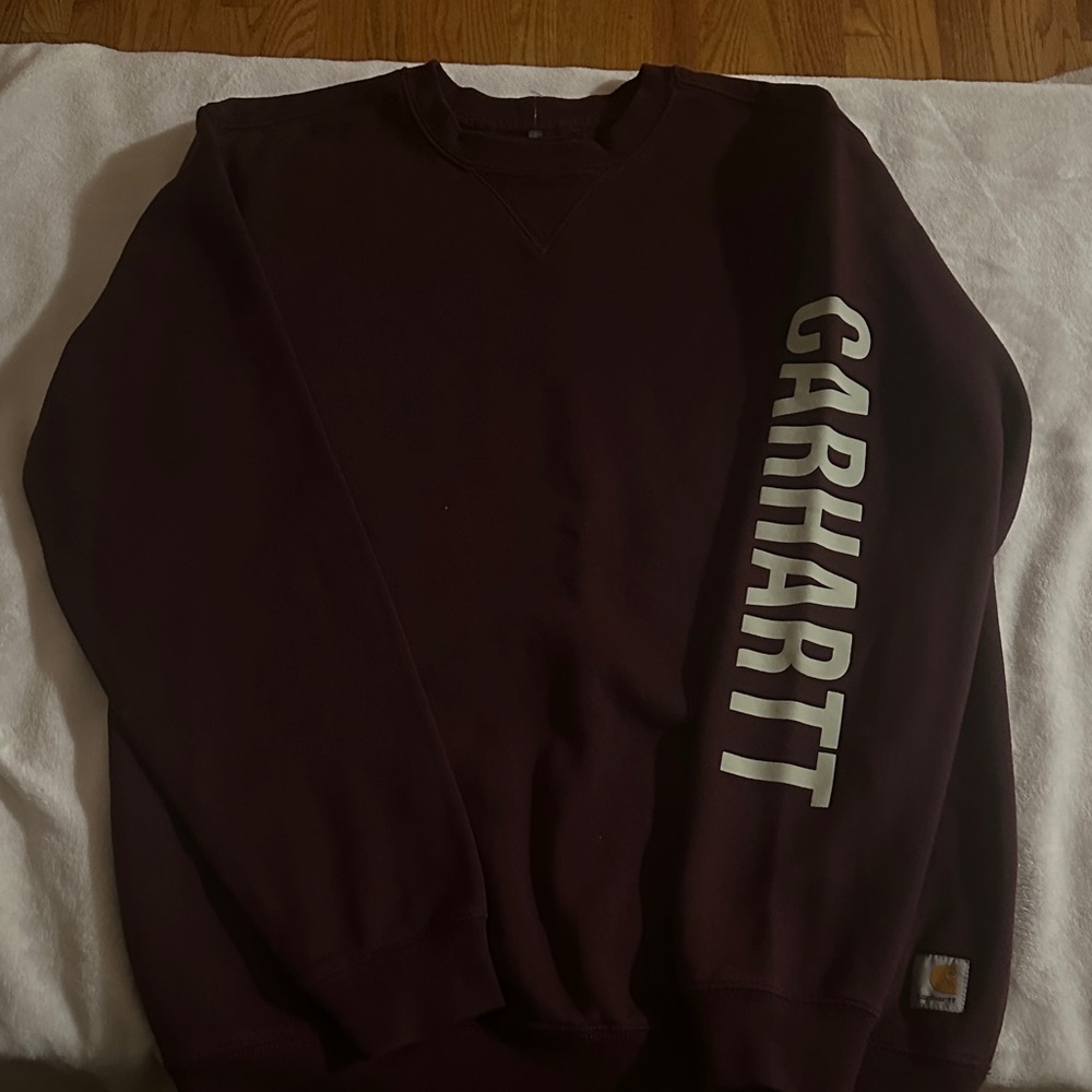 Carhartt Men's Burgundy Crewneck Sweater